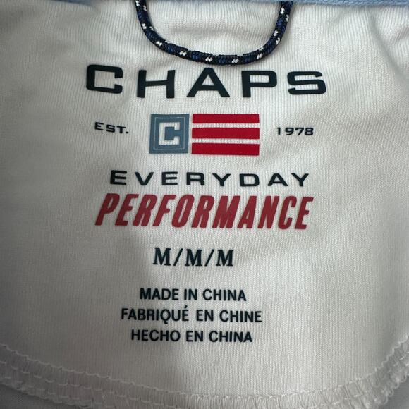 Chaps Polo Shirt Men’s Medium White Marlin Fish AOP Everyday Performance New - Picture 7 of 11